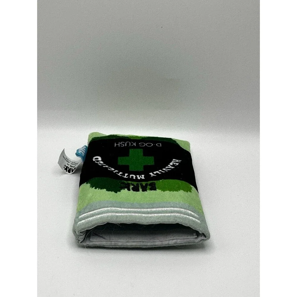 BARK D-OG Kush Dog Toy Bag with 2 Squeaky Nug Balls Set Funny Parod